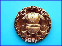 RUSSIA IMPERIAL GOLD NAVY OFFICERS DIVERS BADGE, beautiful quality very rare
