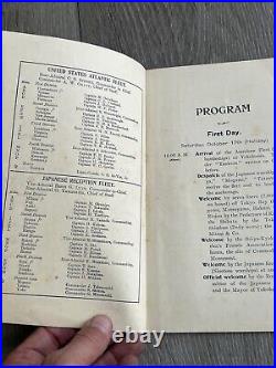 Rare 1906 USS Flagship Alabama Roster & American Fleet Program Japan with Extras