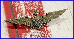 Rare 1920's US Naval Observer Wing/Badge Sterling 1 9/16 Sterling Navy Aviator