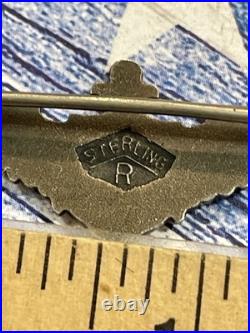 Rare 1920's US Naval Observer Wing/Badge Sterling 1 9/16 Sterling Navy Aviator