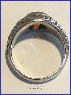 Rare 1923 USNA Naval Academy 14K White Gold Sweetheart Class Ring