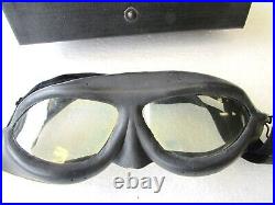 Rare 1930-40s Vintage Willson US Navy Aviation Goggles Original Case EXCELLENT