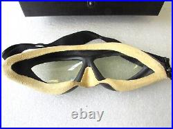 Rare 1930-40s Vintage Willson US Navy Aviation Goggles Original Case EXCELLENT