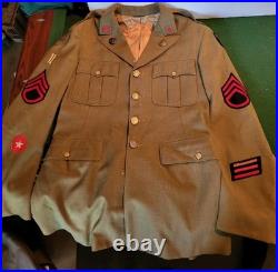 Rare 1930's US Army ROTC MSB Uniform WWI Tunic Jacket With Patches
