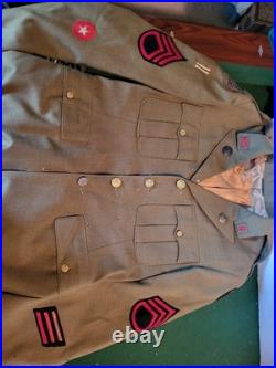 Rare 1930's US Army ROTC MSB Uniform WWI Tunic Jacket With Patches