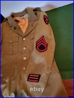 Rare 1930's US Army ROTC MSB Uniform WWI Tunic Jacket With Patches