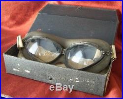 Rare 1930s US Navy Willson Goggles in Original Case