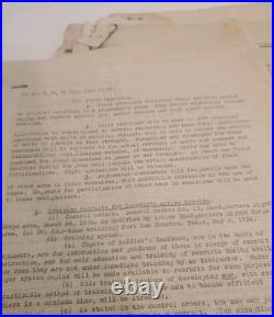 Rare 1934 9th Infantry Reg. Training Archive Camp Bullis, Fort Sam Houston Memos