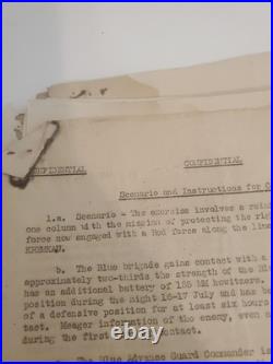 Rare 1934 9th Infantry Reg. Training Archive Camp Bullis, Fort Sam Houston Memos