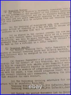 Rare 1934 9th Infantry Reg. Training Archive Camp Bullis, Fort Sam Houston Memos