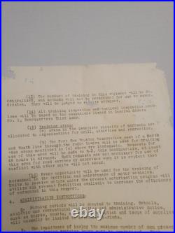 Rare 1934 9th Infantry Reg. Training Archive Camp Bullis, Fort Sam Houston Memos