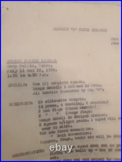 Rare 1934 9th Infantry Reg. Training Archive Camp Bullis, Fort Sam Houston Memos