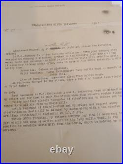 Rare 1934 9th Infantry Reg. Training Archive Camp Bullis, Fort Sam Houston Memos