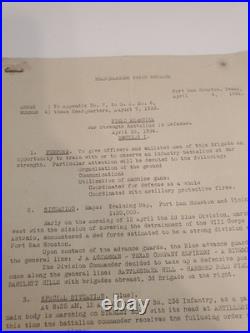 Rare 1934 9th Infantry Reg. Training Archive Camp Bullis, Fort Sam Houston Memos