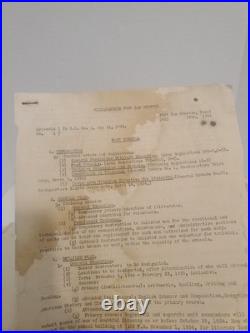 Rare 1934 9th Infantry Reg. Training Archive Camp Bullis, Fort Sam Houston Memos
