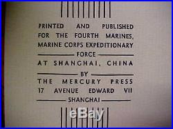 Rare Annual Fourth Marines 1933 1934 U. S. Marine Corps Shanghai China Book
