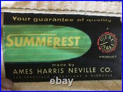 Rare Antique Canvas Cot Ames Harris Neville CO. Summerest