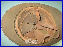 Rare Belgian M15 mustard helmet reused 1920's casque Stahlhelm casco elmo m