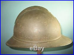 Rare Belgian M15 mustard helmet reused 1920's casque Stahlhelm casco elmo m