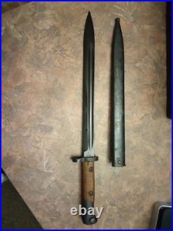 Rare Czech WW1-WW2 Mauser Service Bayonet With Scabbard