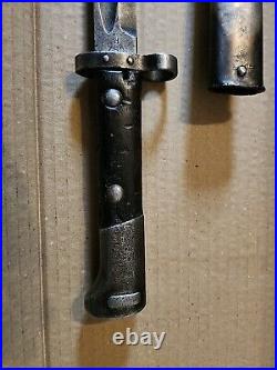 Rare Czech WW1-WW2 Mauser Service Bayonet With Scabbard