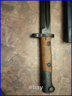 Rare Czech WW1-WW2 Mauser Service Bayonet With Scabbard
