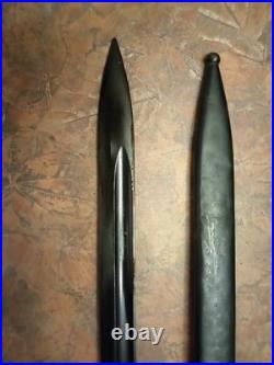 Rare Czech WW1-WW2 Mauser Service Bayonet With Scabbard