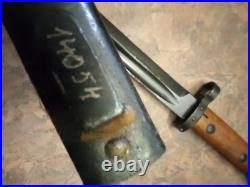 Rare Czech WW1-WW2 Mauser Service Bayonet With Scabbard