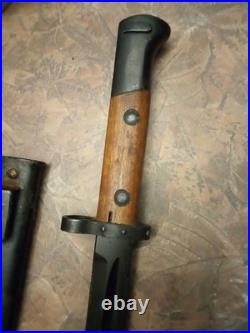 Rare Czech WW1-WW2 Mauser Service Bayonet With Scabbard
