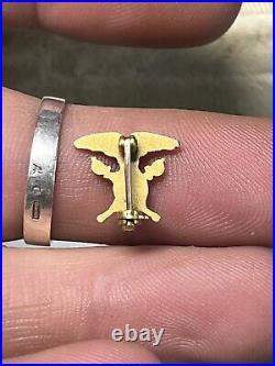 Rare Early 1915 USMA United States Military Academy West Point 10kt Gold Pin