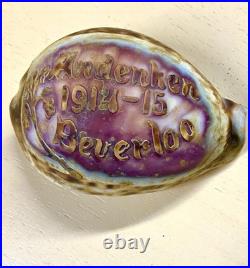 Rare! First Balkan War 1912 Montenegro, Ottoman Empire Engraved Marine Snail