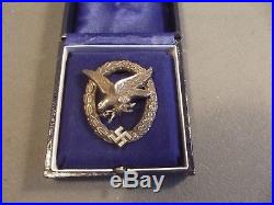 Rare German Eagle Wireless Operator's Air Gunners Badge Early Heavy Medal