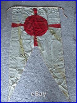 Rare Hand Sewn Original Navy Commander Japanese Flag w Rope WW1 WW2 Military USA