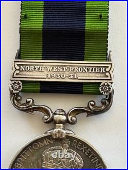 Rare Naming British IGS India General Service Medal NORTH WEST FRONTIER'30-'31
