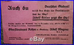 Rare Nazi Flyer for 1930 Munich talk by Ernst Röhm on Hitler