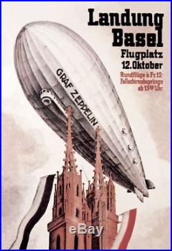 Rare Nice Badge for the Graf Zeppelin LZ 127 Landing at Basel, 1930