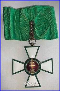 Rare Original 1922 Hungary Order Of Merit Commander Cross Medal Original Case