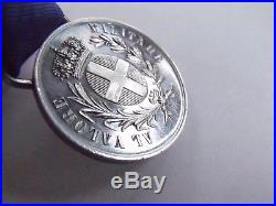 Rare Original Italy Al Valore Silver Militare Medal Spanish CIVIL War 1937