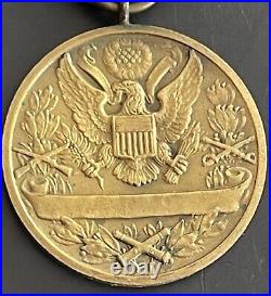 Rare Original Official Issue Us Army Spanish War Campaign Medal Rim Number 28204