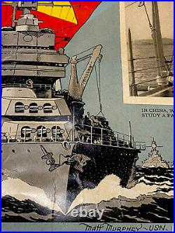 Rare Original USN Navy Life Recruiting Poster 1931 Pre WW2 WWII Matt Murphy NRB