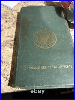 Rare Pre WWII 1926 1945 US Navy Continuous Service Certificate