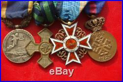 Rare Romania Military Medal Bar Top Condition 4 Medals Romania Officer Medals