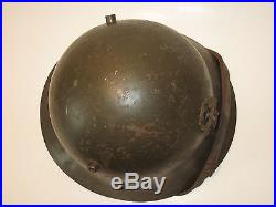 Rare Spanish Civil War Czech M30 Helmet with COMPLETE liner and chinstrap