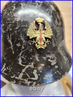 Rare Spanish Civil War M1934 Helmet withliner and badge of Franco's Army