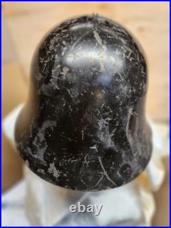 Rare Spanish Civil War M1934 Helmet withliner and badge of Franco's Army