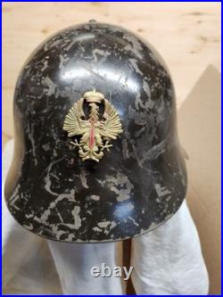 Rare Spanish Civil War M1934 Helmet withliner and badge of Franco's Army