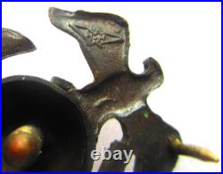 Rare USMC Eagle Globe & Anchor Officer Roll Collar Ornament, H&H, Droop Wing, NR