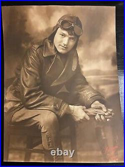 Rare Vintage 1920's Real Studio Photograph of Lt James Jimmy Doolittle Framed