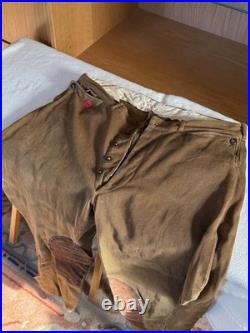 Rare Vintage 1930s Third Reich Men's Brown Riding Breeches Suede Knees Size 34