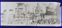 Rare WW1 WW2 Era Yard Long Commissioning of the USS Colorado Battleship 1923